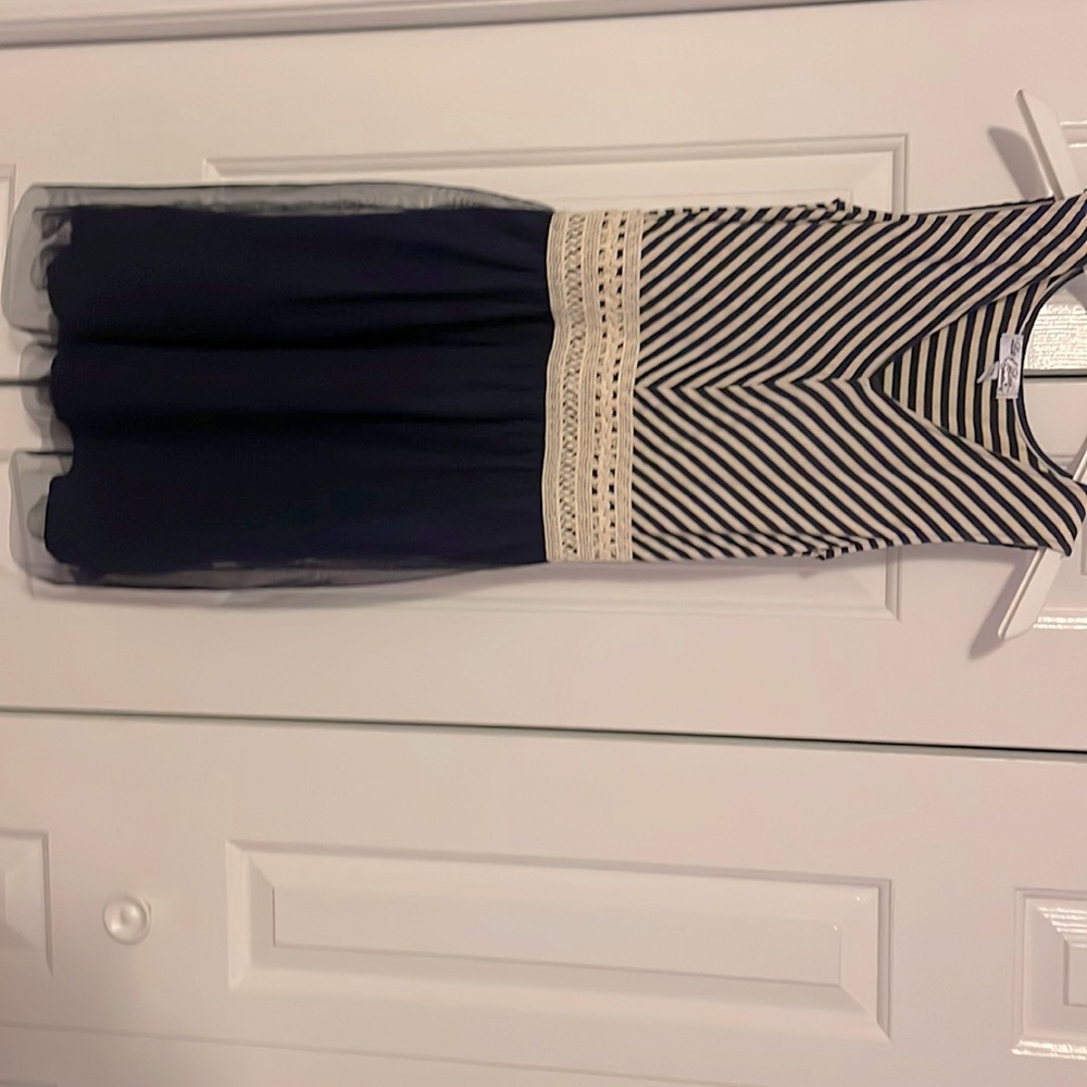 Speechless Girls X-Small Navy/White Dress